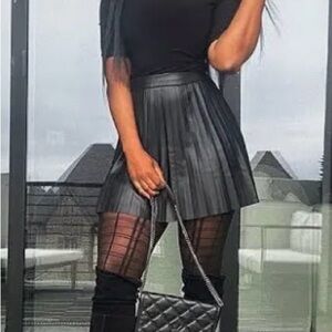 Steve Madden Black Skater Skirt